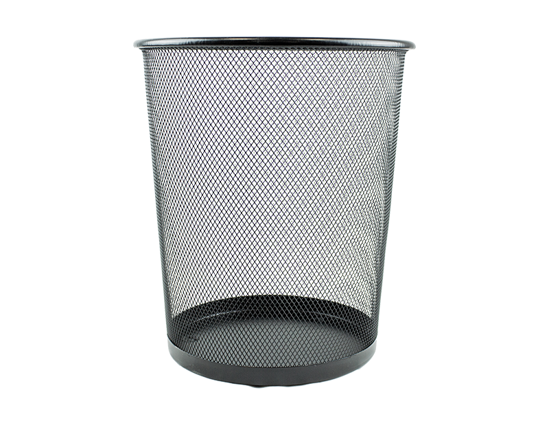 Black Metal Waste Paper Bin
