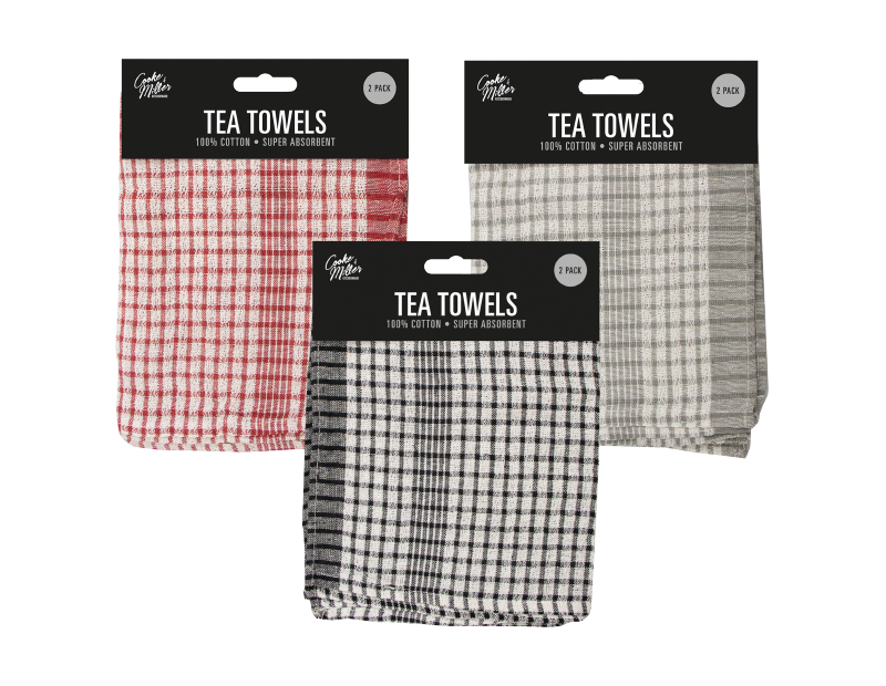 Mono Check Tea Towel - 2 Pack Mono Check Tea Towel - 2 Pack