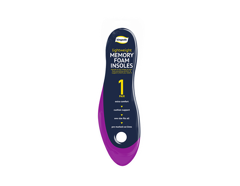 Memory Foam Insoles - 1 Pair
