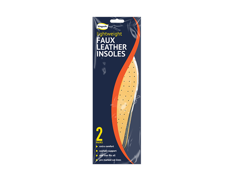 Faux Leather Insoles - 2 Pairs