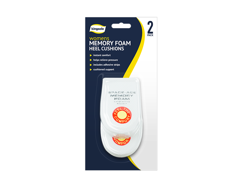 Ladies Memory Foam Heel Cushions - 2 Pack Ladies Memory Foam Heel Cushions - 2 Pack