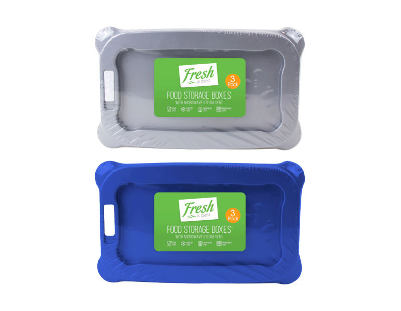 Food Storage Boxes With Vents - 3 Pack Food Storage Boxes With Vents - 3 Pack