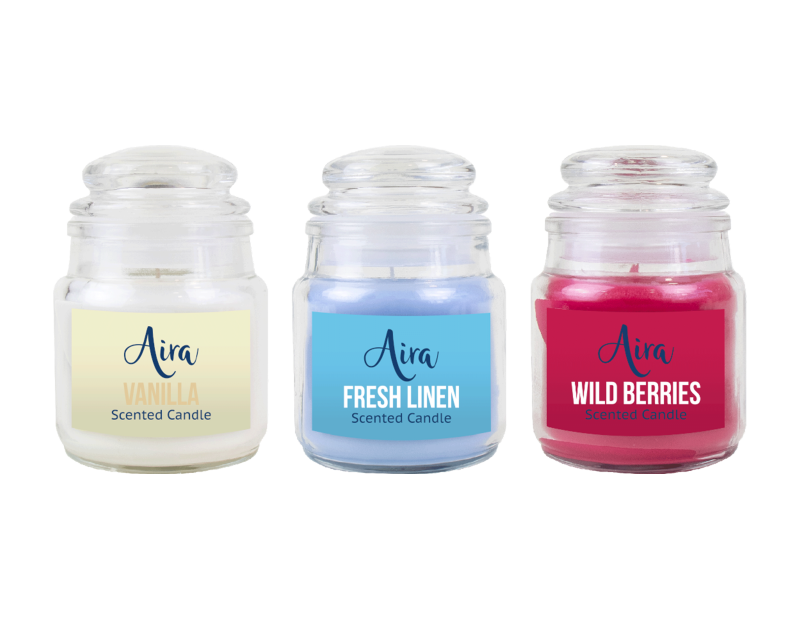 Scented Candle in Glass Jar & Lid Scented Candle in Glass Jar & Lid