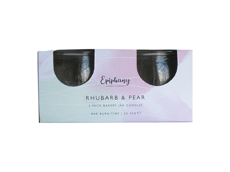 Rhubarb & Pear Bakery Jar Candles - 2 Pack