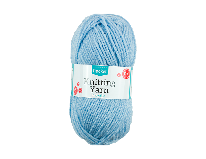 Baby Blue Acrylic Knitting Yarn 100g