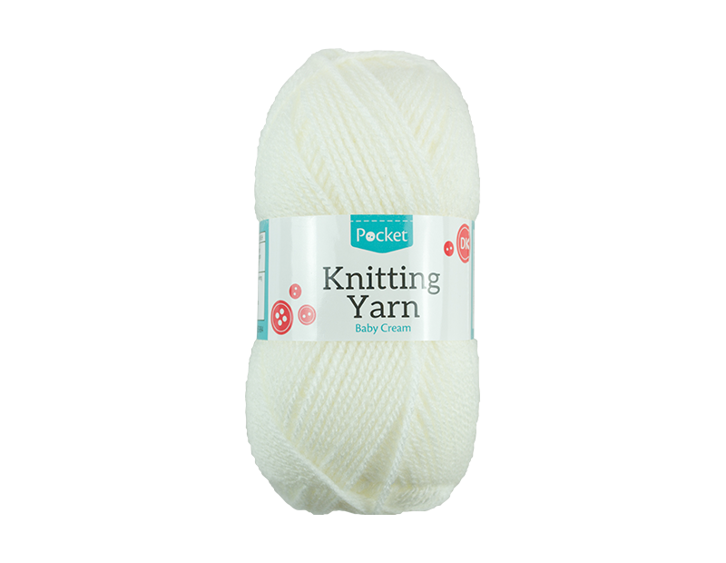 Baby Cream Acrylic Knitting Yarn 100g