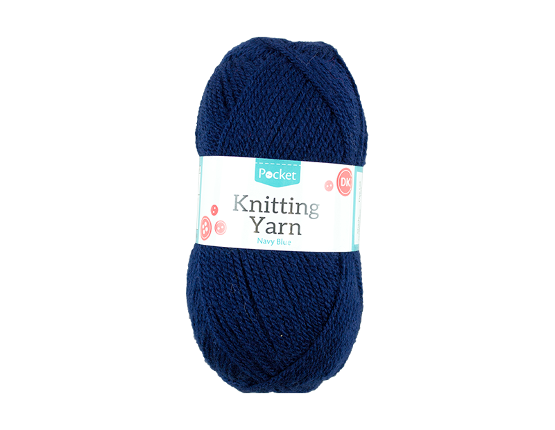 Navy Blue Acrylic Knitting Yarn 100g