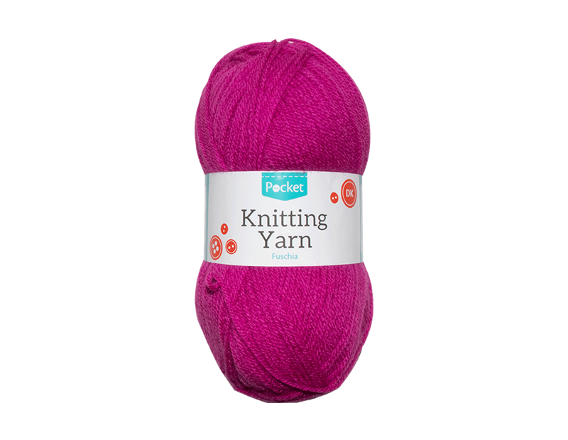 Fuchsia Acrylic Knitting Yarn 100g