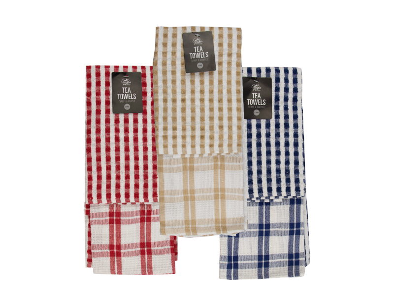 Terry & Waffle Tea Towels - 2 Pack Terry & Waffle Tea Towels - 2 Pack