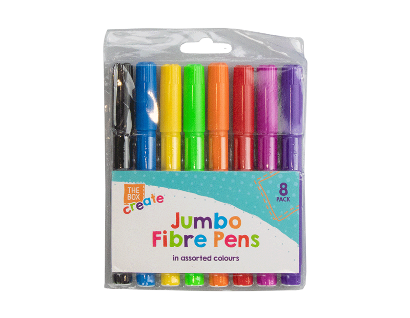 Jumbo Fibre Pens - 8 Pack Jumbo Fibre Pens - 8 Pack