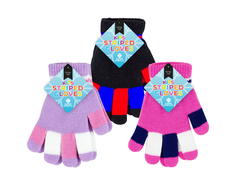 Kids Striped Magic Gloves Kids Striped Magic Gloves