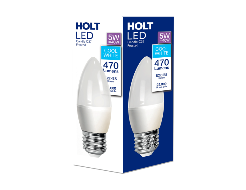 LED Candle Bulb 5W C37 E27/ES Cool White
