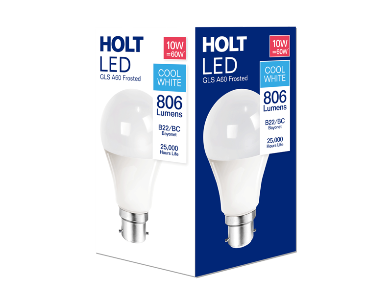 LED Classic Bulb 10W GLS A60 B22/BC Cool White