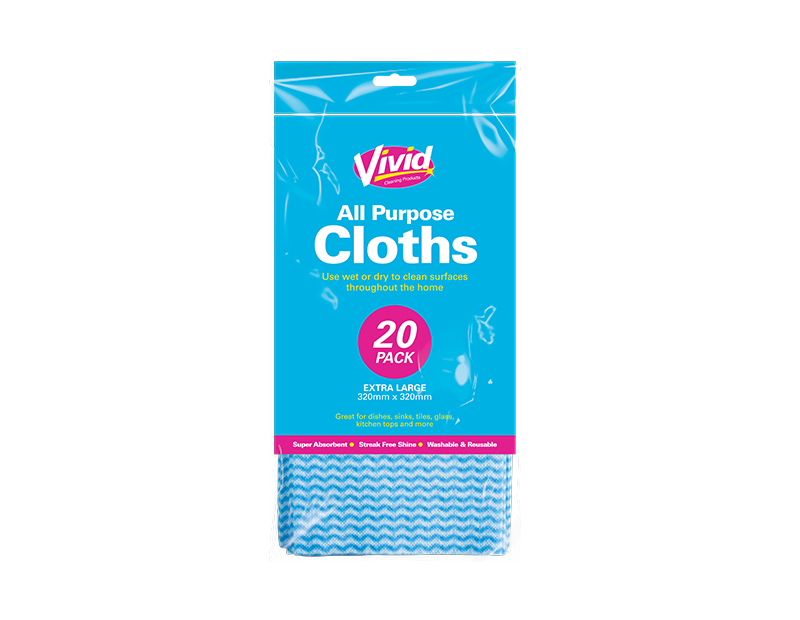 Multi Purpose Cloths - 20 Pack