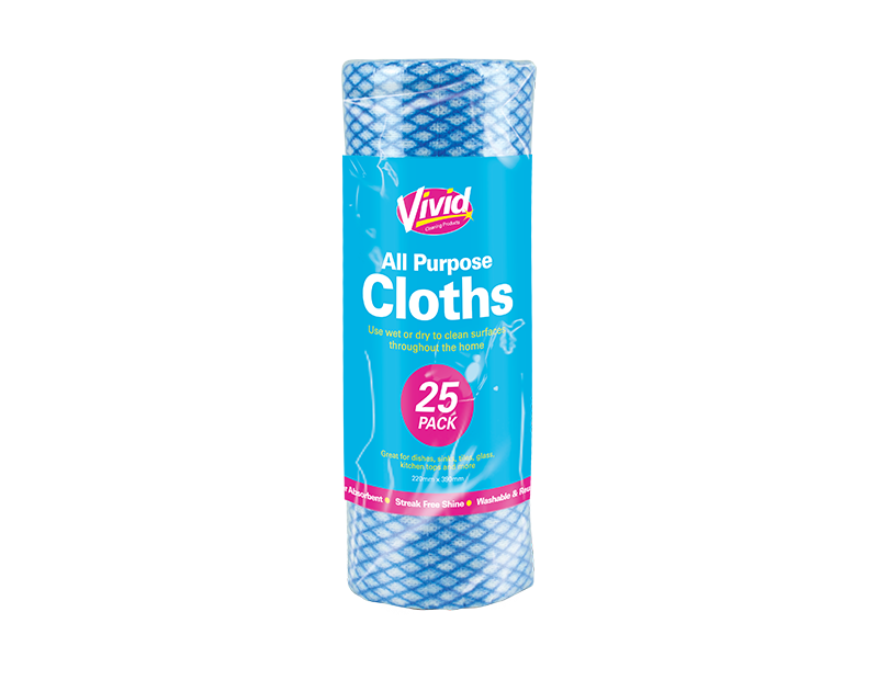 Multipurpose Cloth Roll - 25 Pack