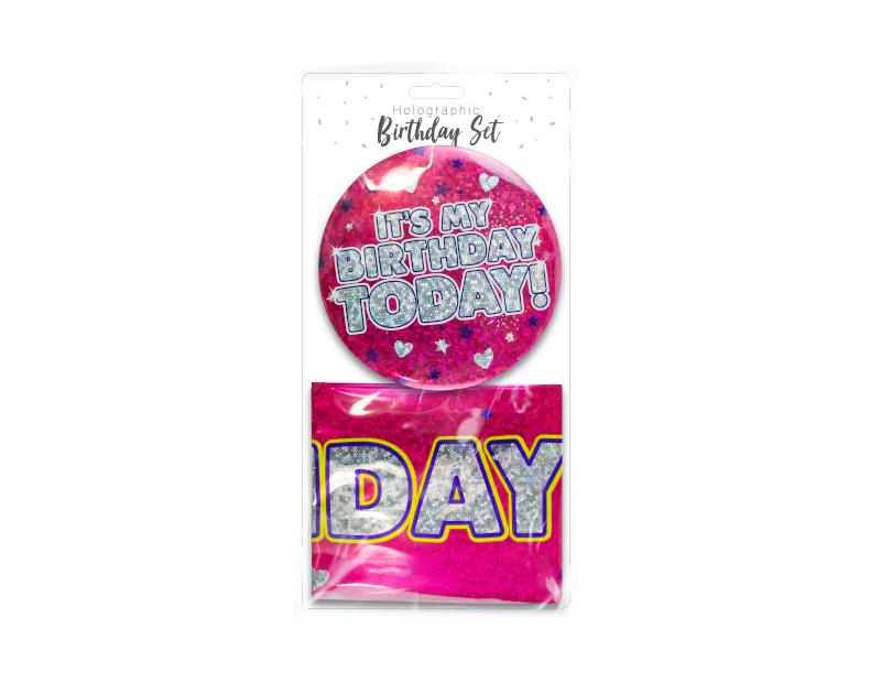 Holographic Birthday Set - 2 Piece Holographic Birthday Set - 2 Piece
