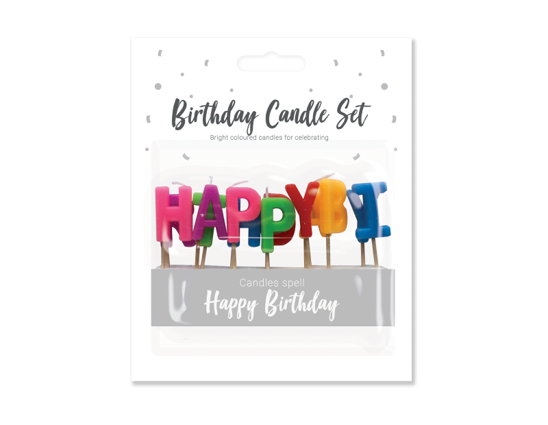 Happy Birthday Candle Set - 13 Piece