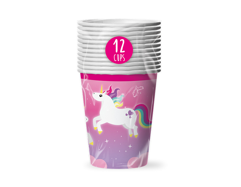 Unicorn Disposable Paper Cups - 12 Pack Unicorn Disposable Paper Cups - 12 Pack