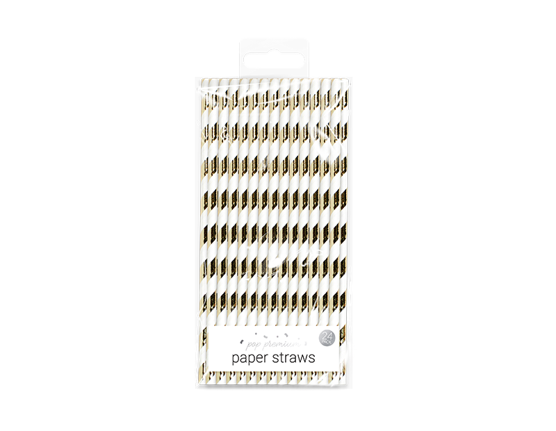 Metallic Paper Straws – 24 Pack Metallic Paper Straws – 24 Pack