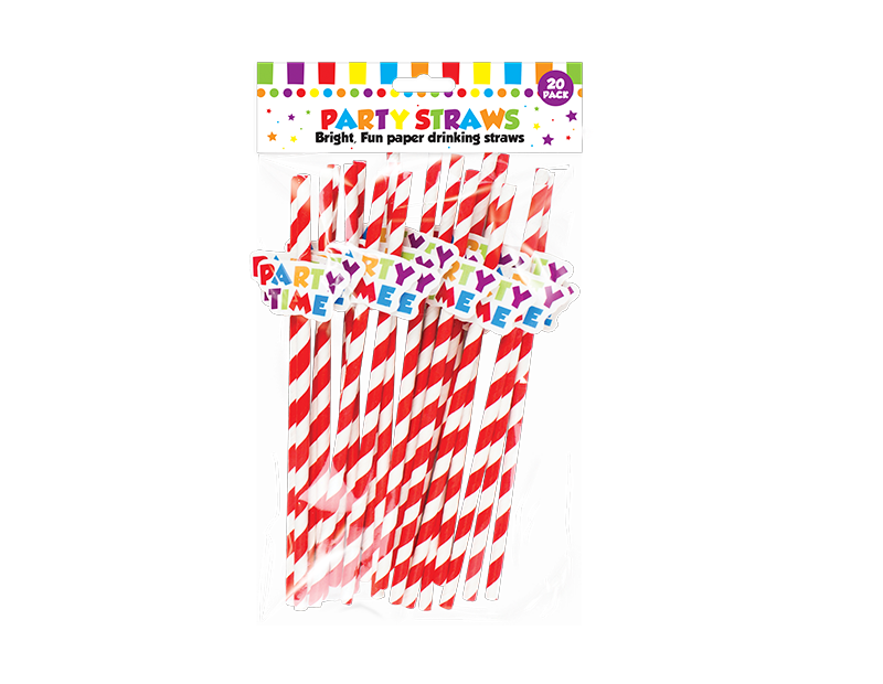 Party Novelty Paper Straws - 20 Pack Party Novelty Paper Straws - 20 Pack