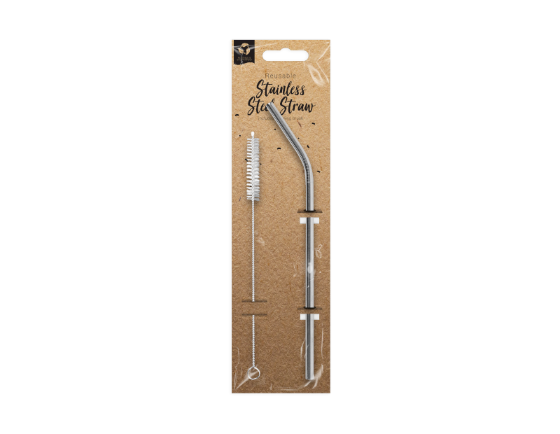 Stainless Steel Straw Silver Silver Stainless Steel Straw
