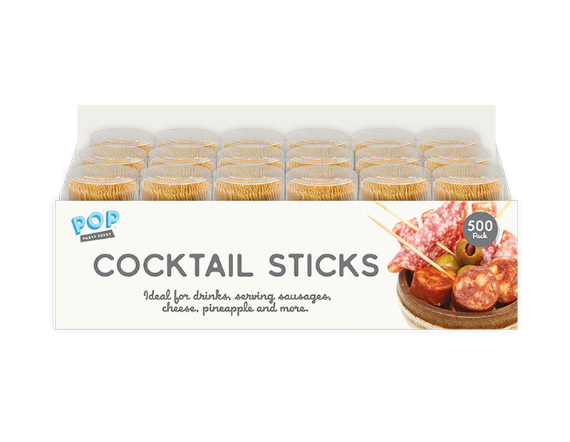 Cocktail Sticks - 500 Pack (With PDQ) Cocktail Sticks - 500 Pack (With PDQ)