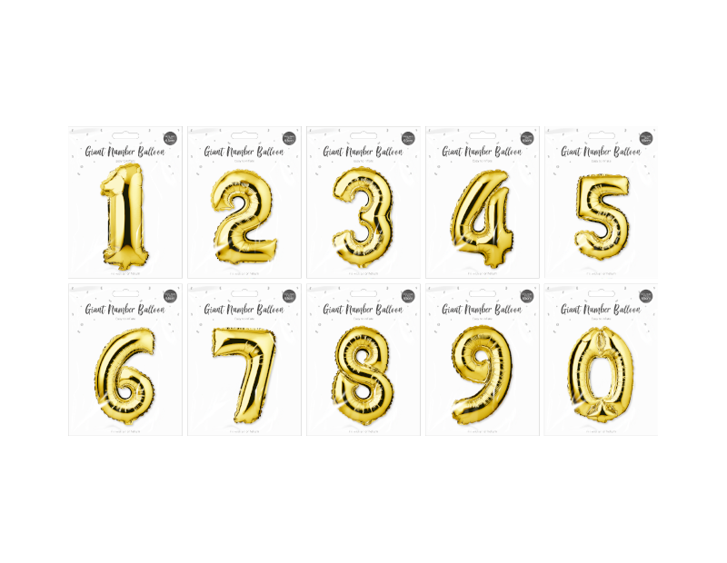 Gold Foil Number Balloon 65cm Gold Foil Number Balloon 65cm