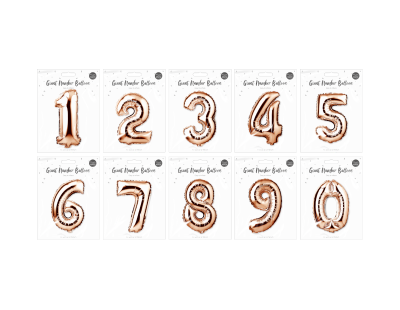 Rose Gold Foil Number Balloon 65cm Rose Gold Foil Number Balloon 65cm