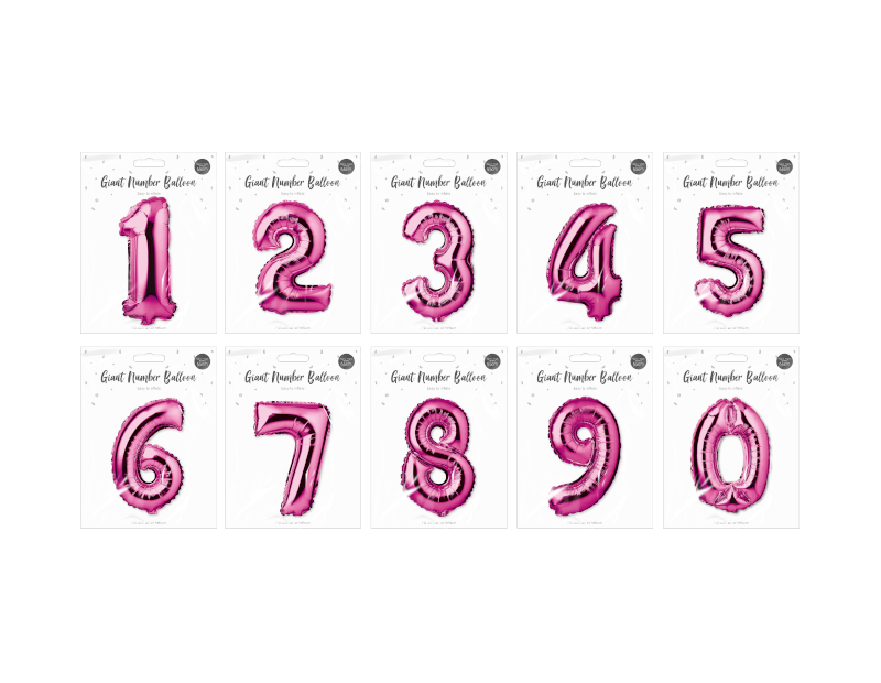 Pink Foil Number Balloon 65cm Pink Foil Number Balloon 65cm