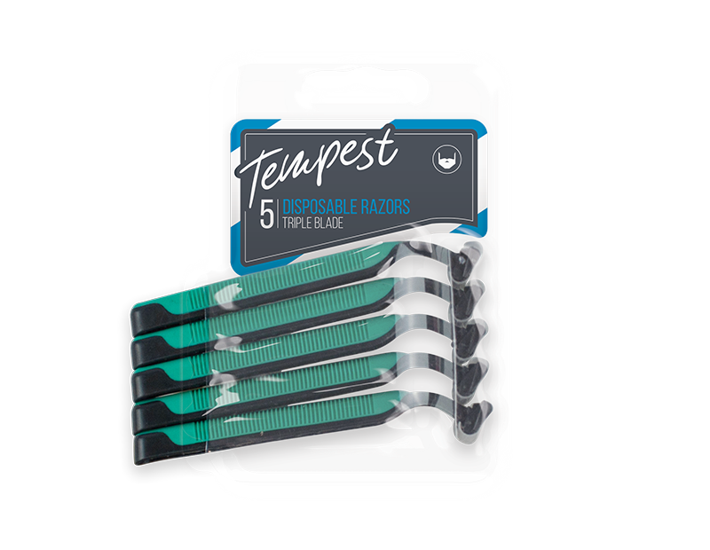 Mens Disposable Triple Blade Razors - 5 Pack