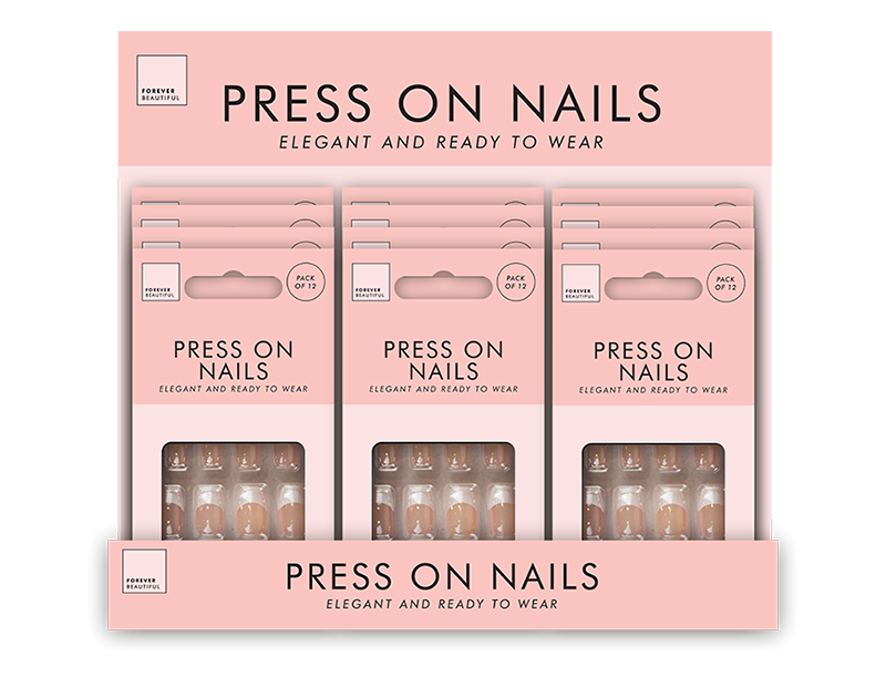 Press On Nails - 12 Pack (With PDQ) Press On Nails - 12 Pack