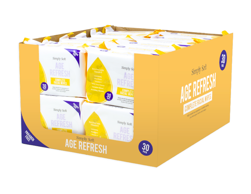 Age Refresh Facial Wipes - 30 Pack (With PDQ) Age Refresh Facial Wipes - 30 Pack