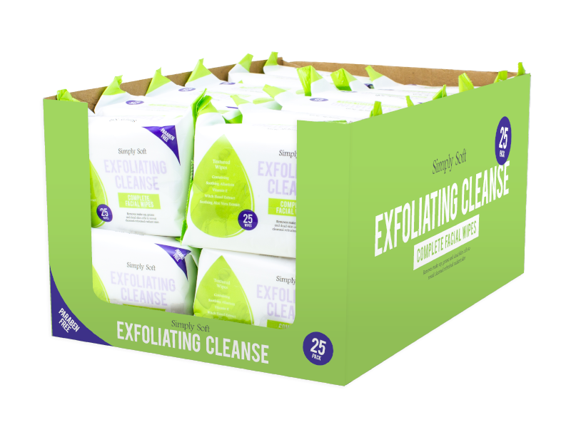 Exfoliating Cleanse Facial Wipes - 25 Pack (With PDQ) Exfoliating Cleanse Facial Wipes - 25 Pack