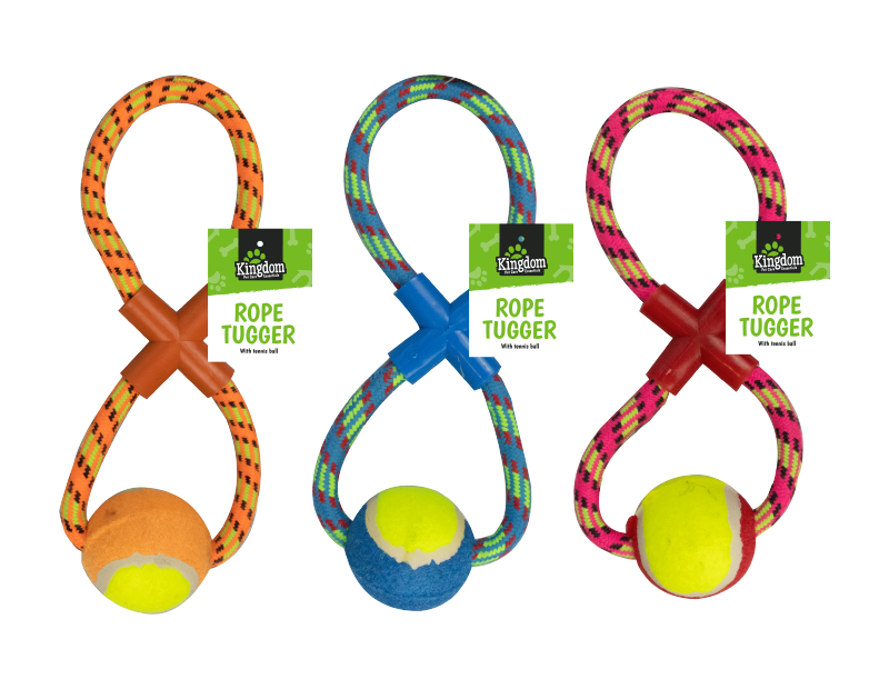 Rope Dog Pull & Tug Toy With Ball Rope Dog Pull & Tug Toy With Ball