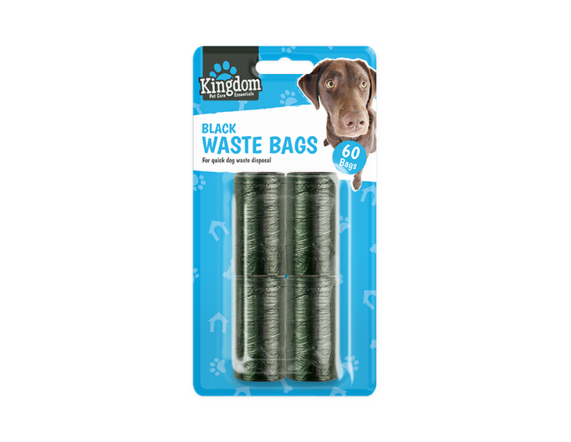 Black Dog Poo Bags - 60 Pack