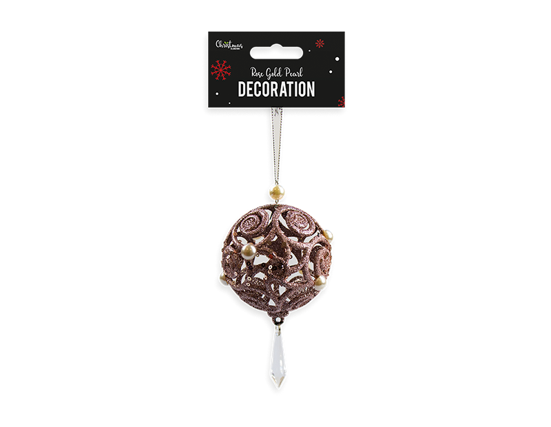 Rose Gold Pearl Decoration 18cm x 8cm x 8cm