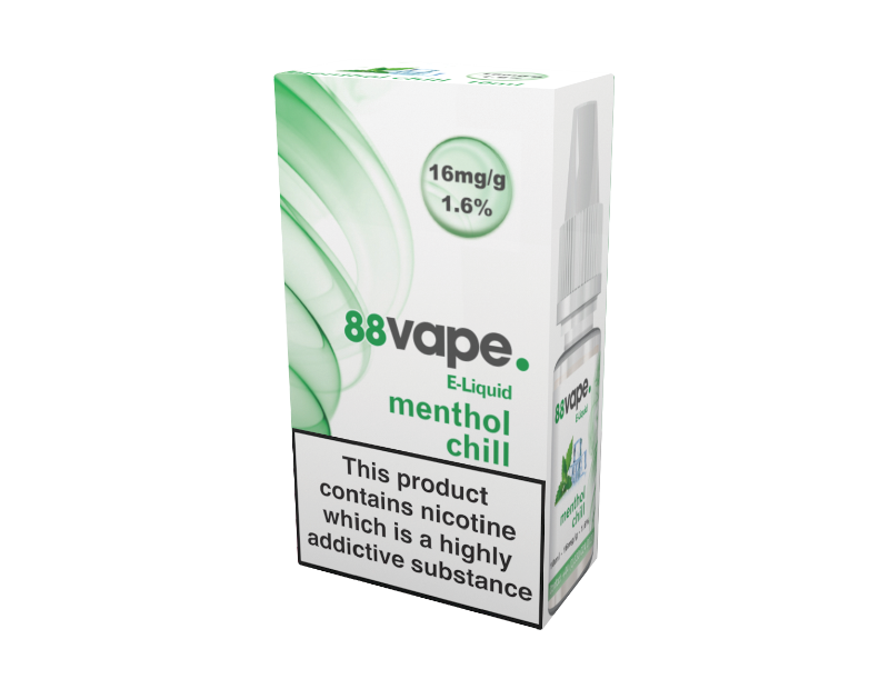 88 Vape Menthol Chill E-liquid 10ml - 16mg
