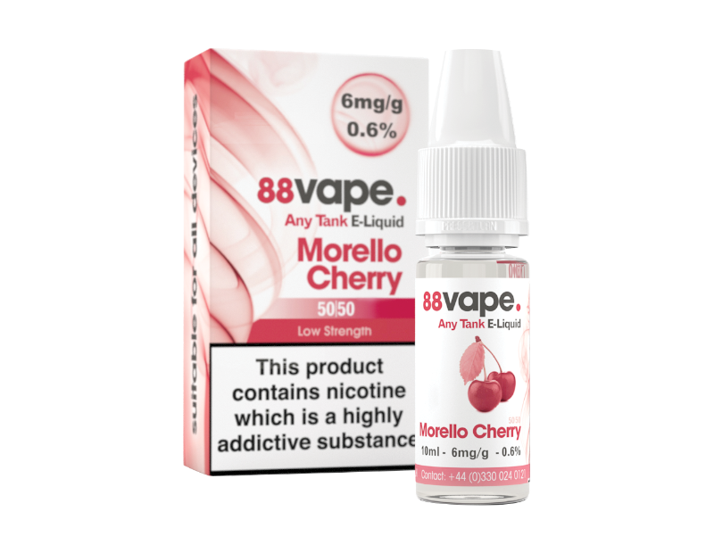 88 Vape Any Tank Morello Cherry E-liquid 10ml - 6mg