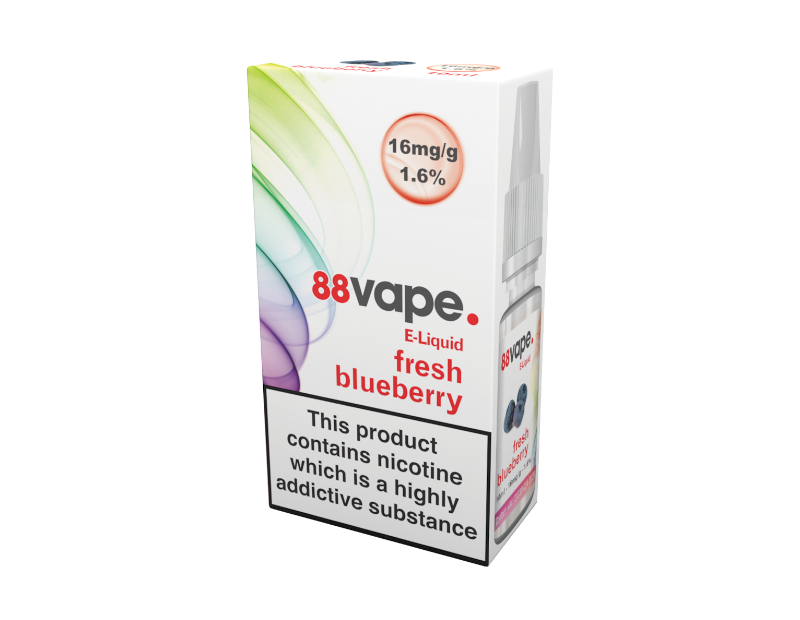 88 Vape Fresh Blueberry E-liquid 10ml - 16mg
