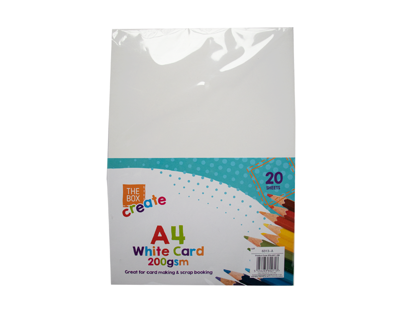 A4 White Card - 20 Pack