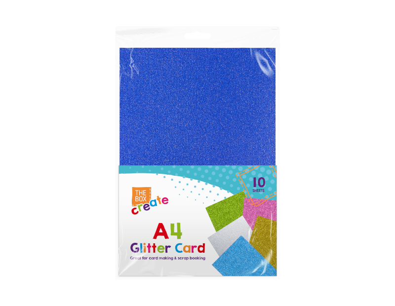 A4 Glitter Card - 10 Pack