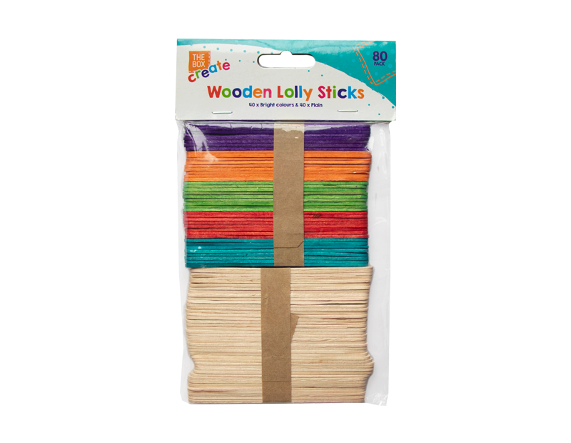 Wooden Lolly Sticks - 80 Pack