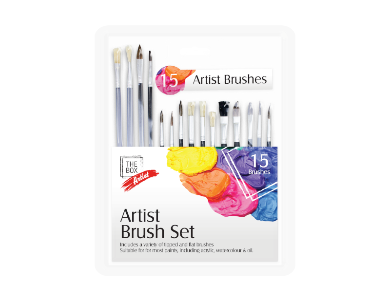 Artists Paint Brush Set Artist Paint Brush Set - 15 Pack