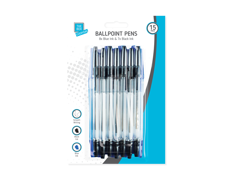 Ballpoint Pens - 15 Pack