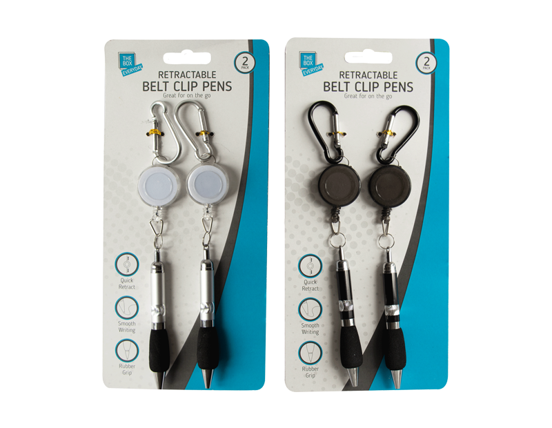 Retractable Belt Clip Pen - 2 Pack Retractable Belt Clip Pen - 2 Pack