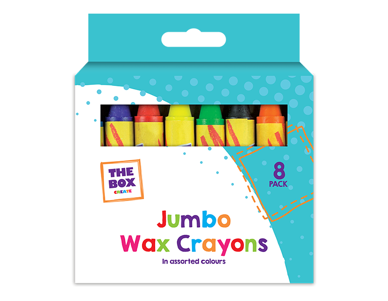 Jumbo Wax Crayons - 8 Pack