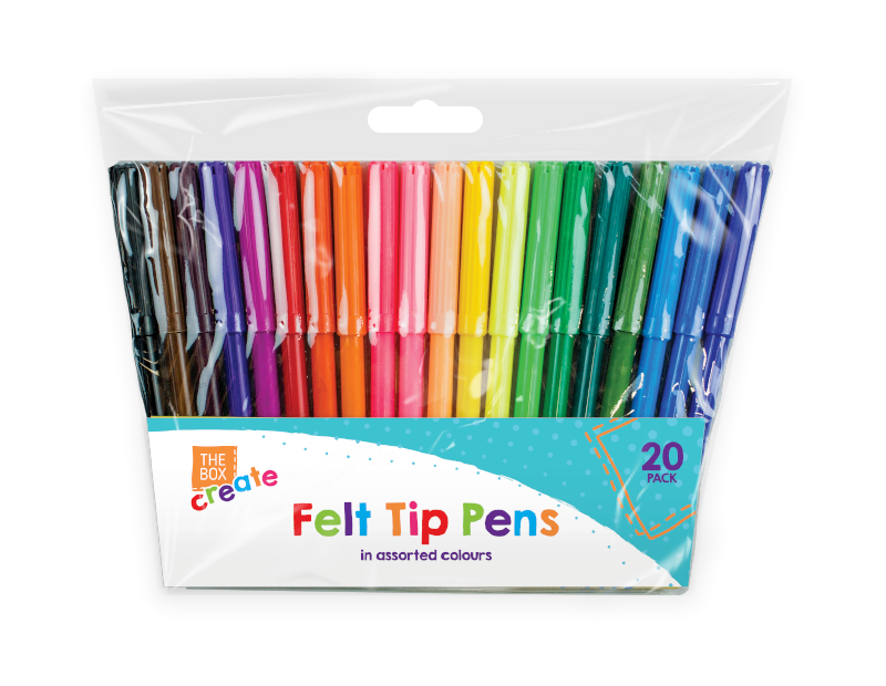 Felt Tip Pens - 20 Pack