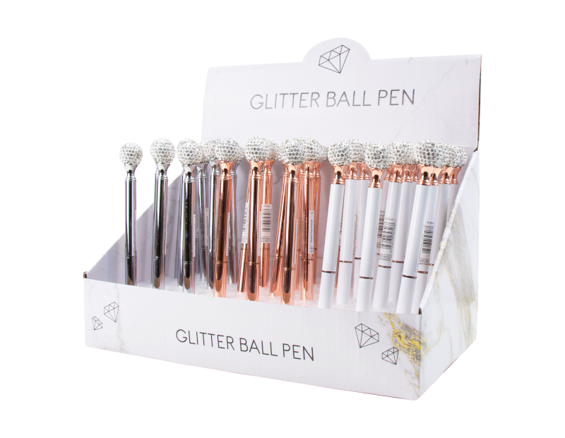 Glitter Ball Pen With PDQ Glitter Ball Pen With PDQ