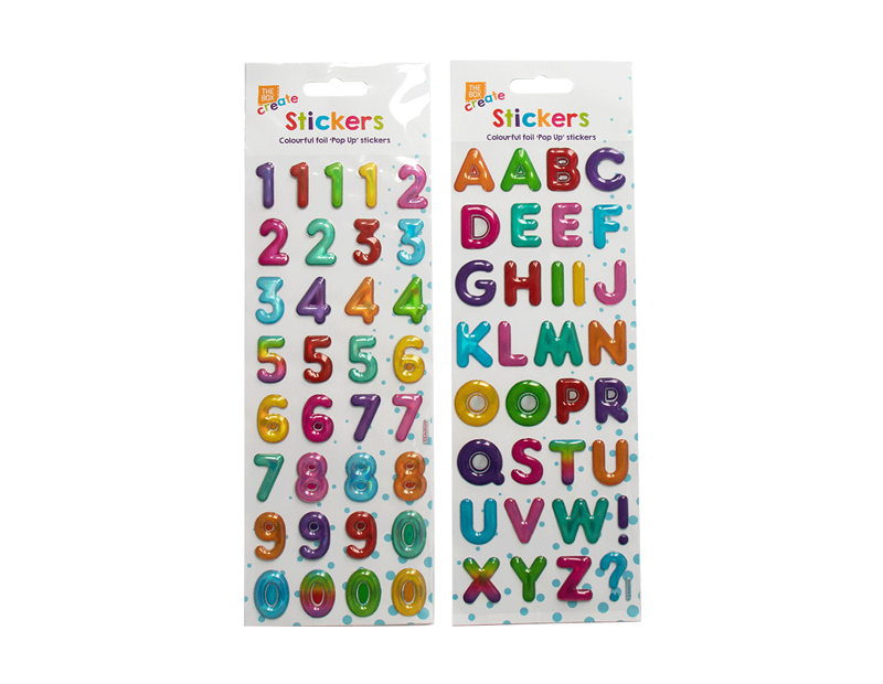 Bright Pop Up Alphabet / Number Stickers Bright Pop Up Alphabet / Number Stickers