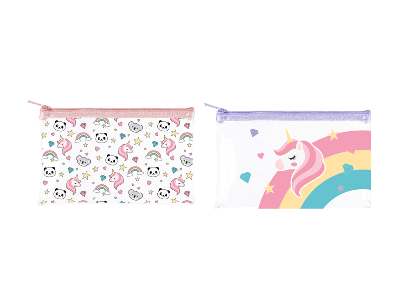 Kids Rainbow PVC Pencil Case With PDQ Kids Rainbow PVC Pencil Case With PDQ